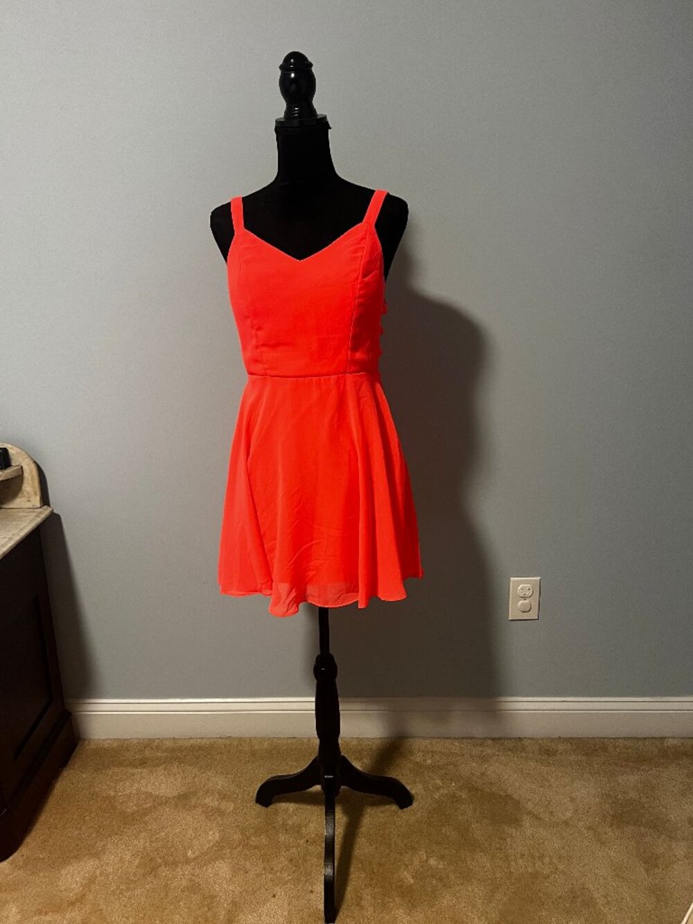 Jodi Kristopher Junior Dress (Coral)- Size 9